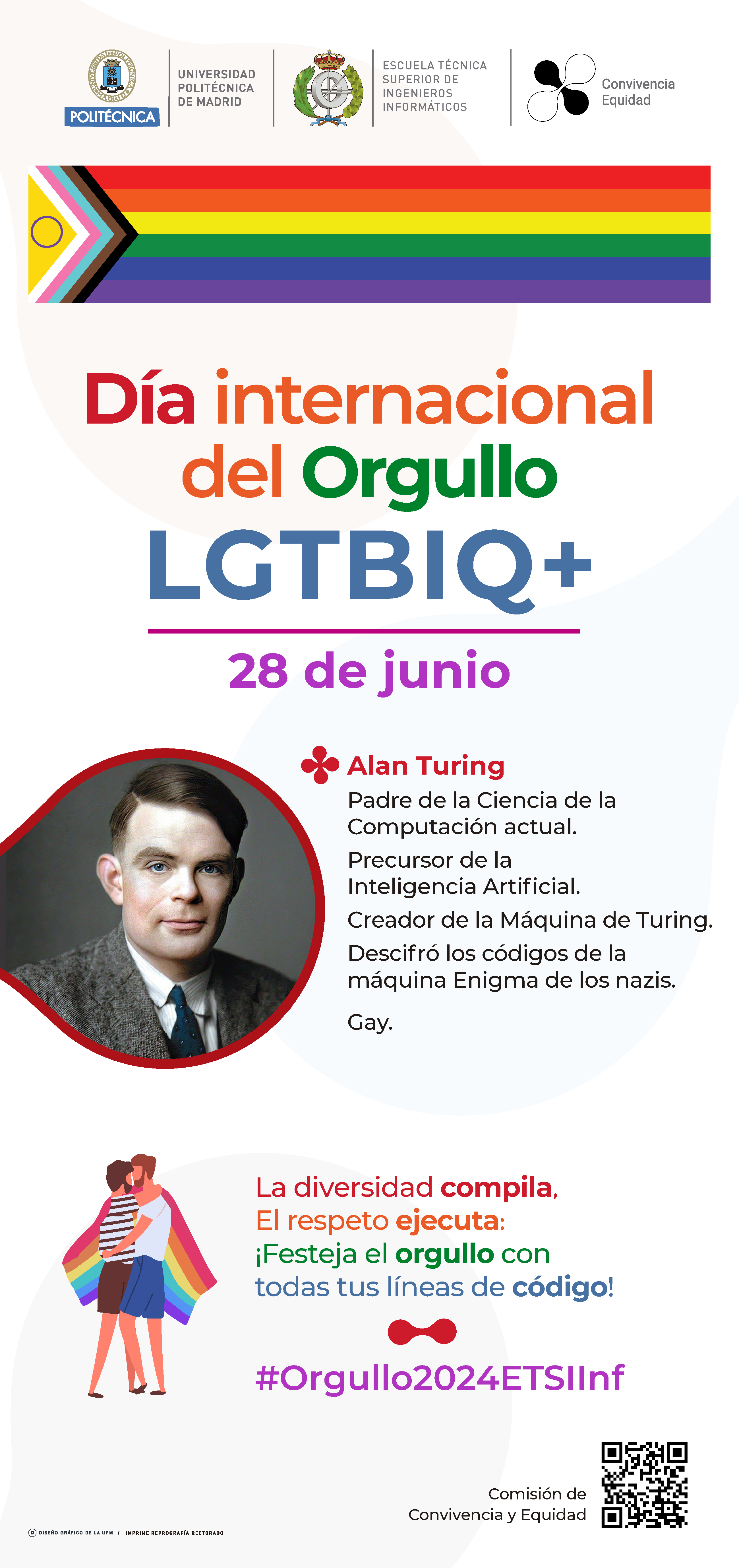 Cartel del Orgullo LTGBIQ+ 2024 (Alan Turing)